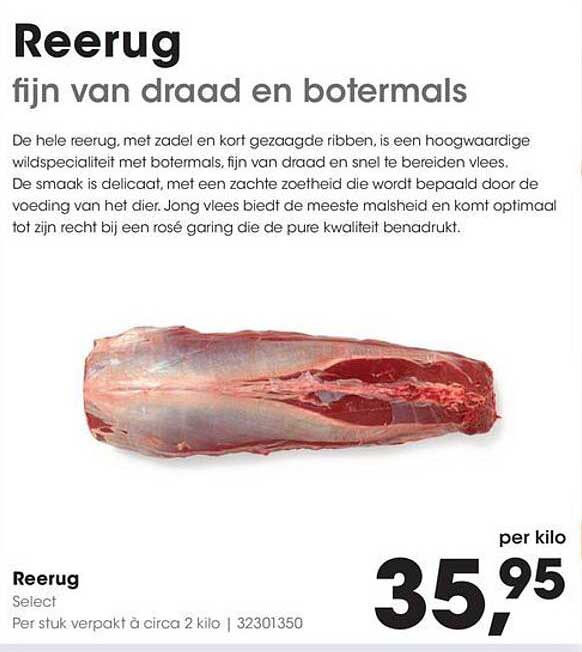 Reerug fijn van draad en botermals