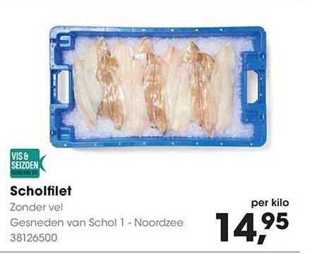 Scholfilet Zonder vel Gesneden van Schol 1 - Noordzee