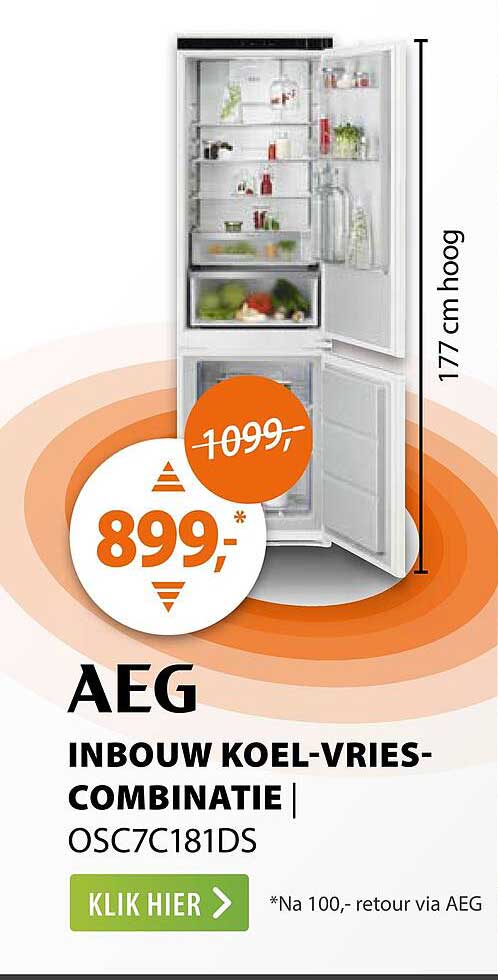 AEG inbouw koel-vries-combinatie OSC7C181DS