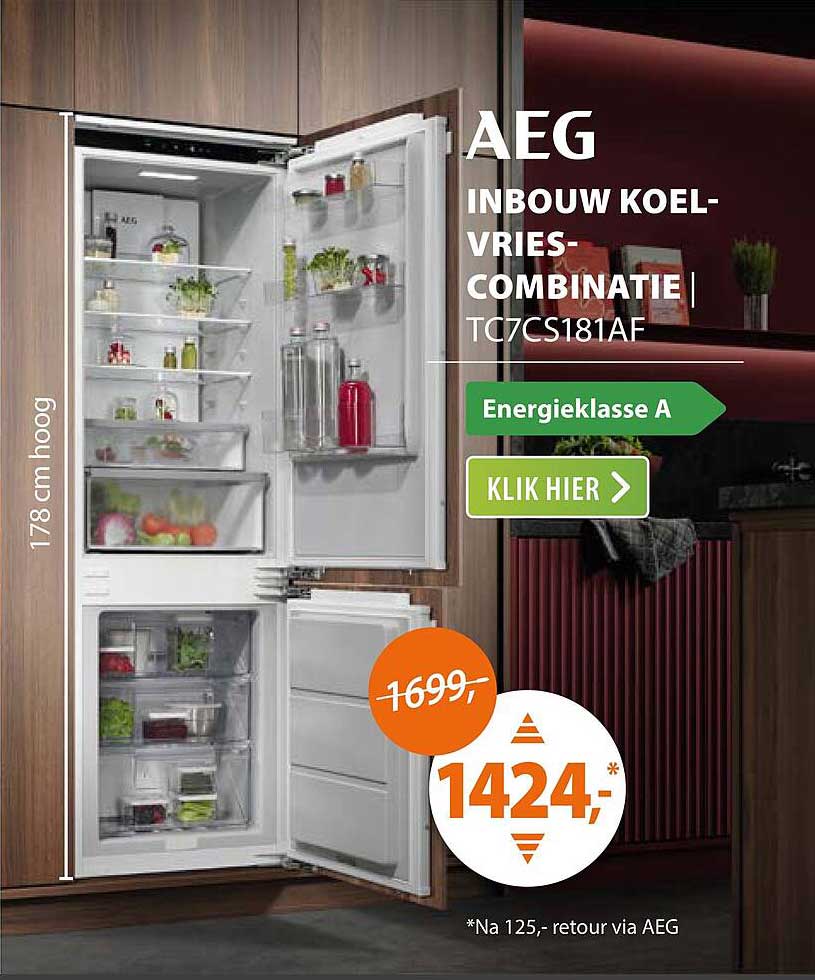 AEG INBOUW KOEL-VRIES-COMBINATIE | TC7CS181AF