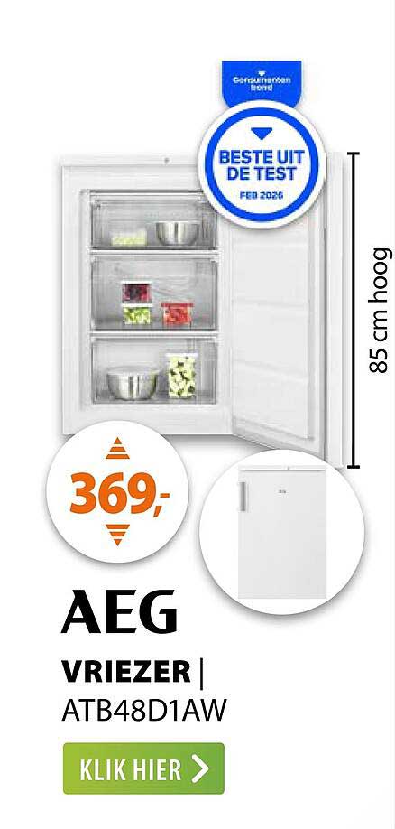AEG VRIEZER ATB48D1AW