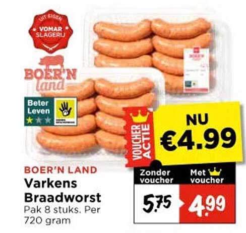 BOER’N LAND Varkens Braadworst