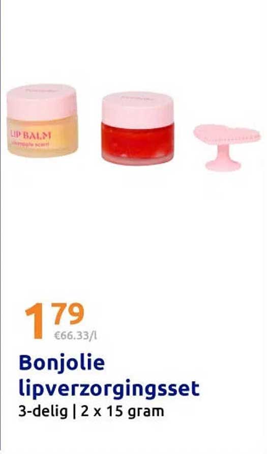 Bonjolie lipverzorgingsset 3-delig | 2 x 15 gram