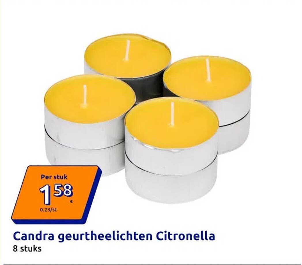 Candra geурtheelichten Citronella 8 stuks