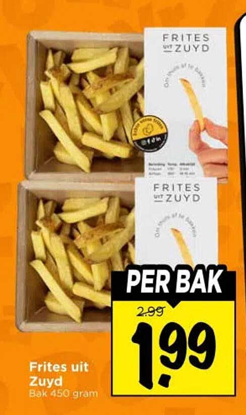 Frites uit Zuud Bak 450 gram