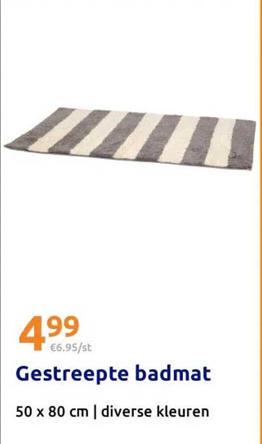 Gestreepte badmat