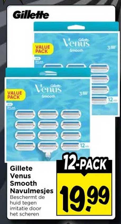 Gillette Venus Smooth Navulmesjes 12-PACK