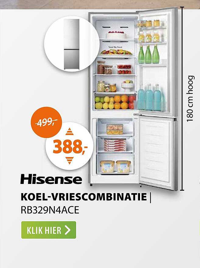 Hisense koel-vriescombinatie RB329N4ACE