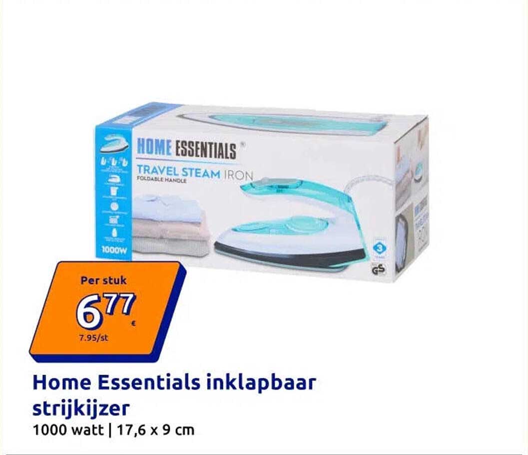 Home Essentials inklapbaar strijkijzer