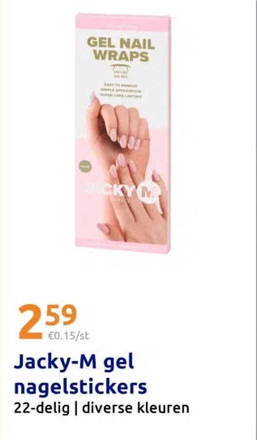 Jacky-M gel nagelstickers 22-delig | diverse kleuren