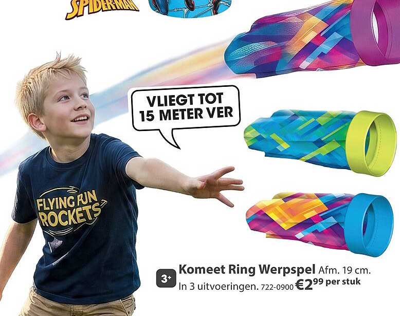 Komeet Ring Werpspel Afm. 19 cm. In 3 uitvoeringen. 722-0900 €2,99 per stuk