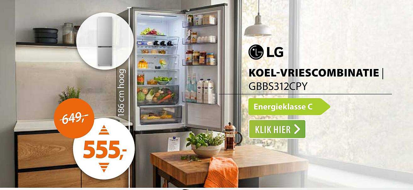 LG KOEL-VRIESCOMBINATIE | GBBS312CPY