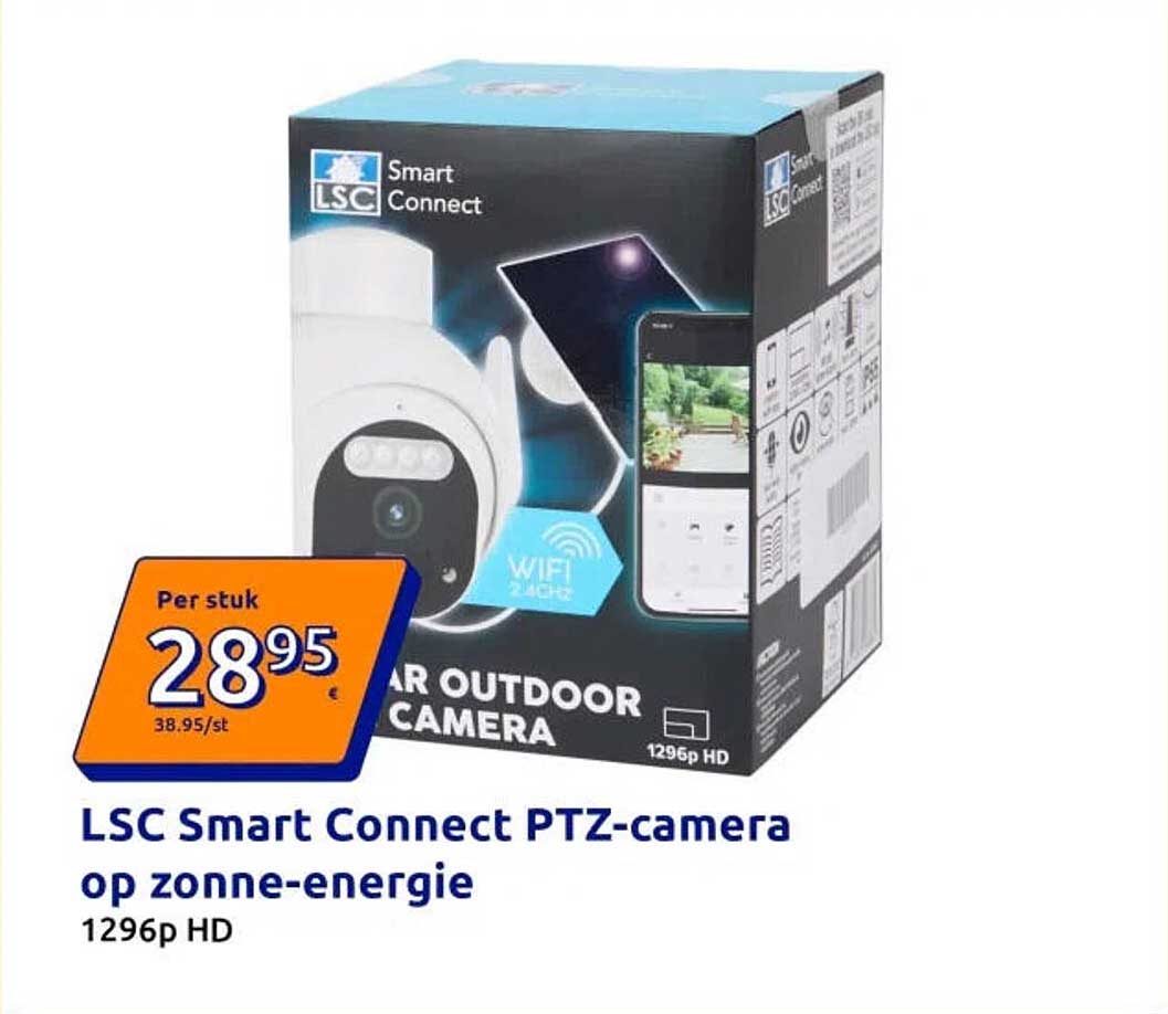 LSC Smart Connect PTZ-camera op zonne-energie 1296p HD