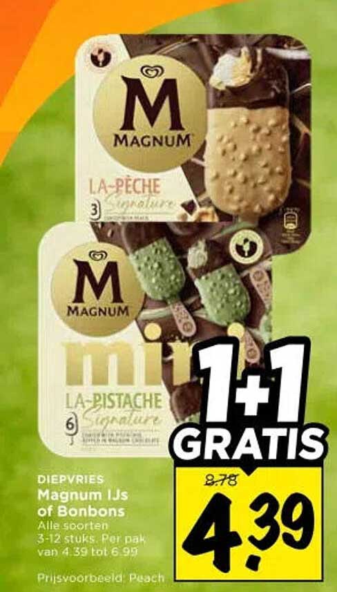 Magnum IJs of Bonbons 1+1 GRATIS