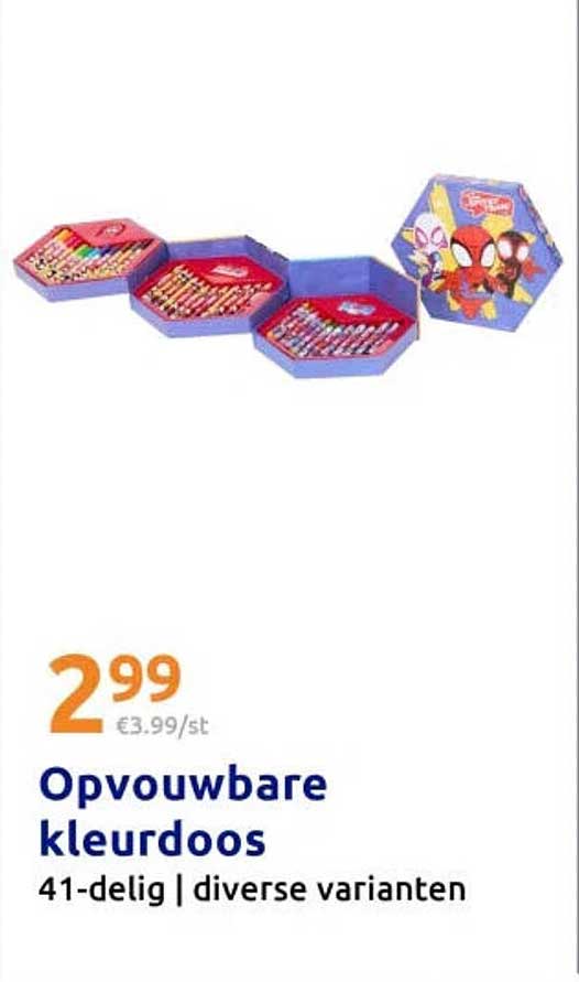 Opvouwbare kleurdoos 41-delig | diverse varianten