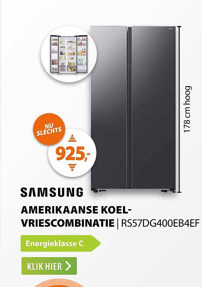 SAMSUNG AMERIKAANSE KOEL-VRIESCOMBINATIE | RS57DG400EB4EF