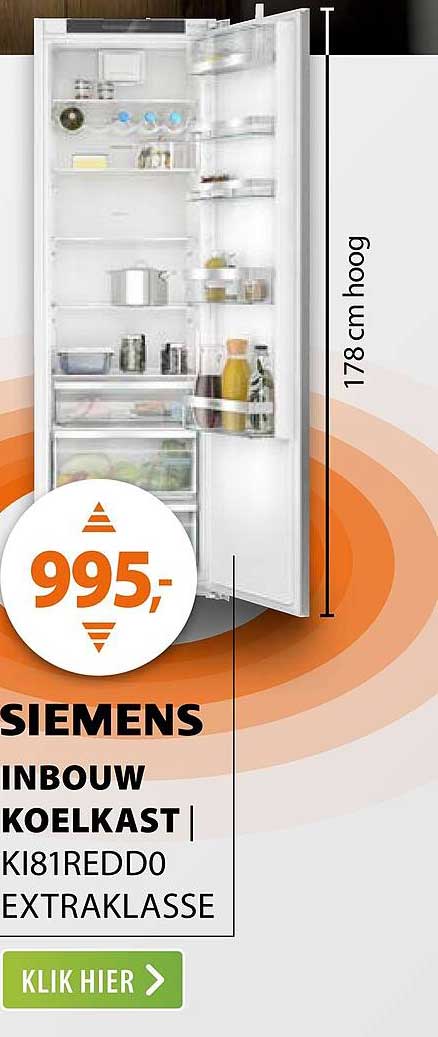 SIEMENS INBOUW KOELKAST | KI81REDD0 EXTRAKLASSE