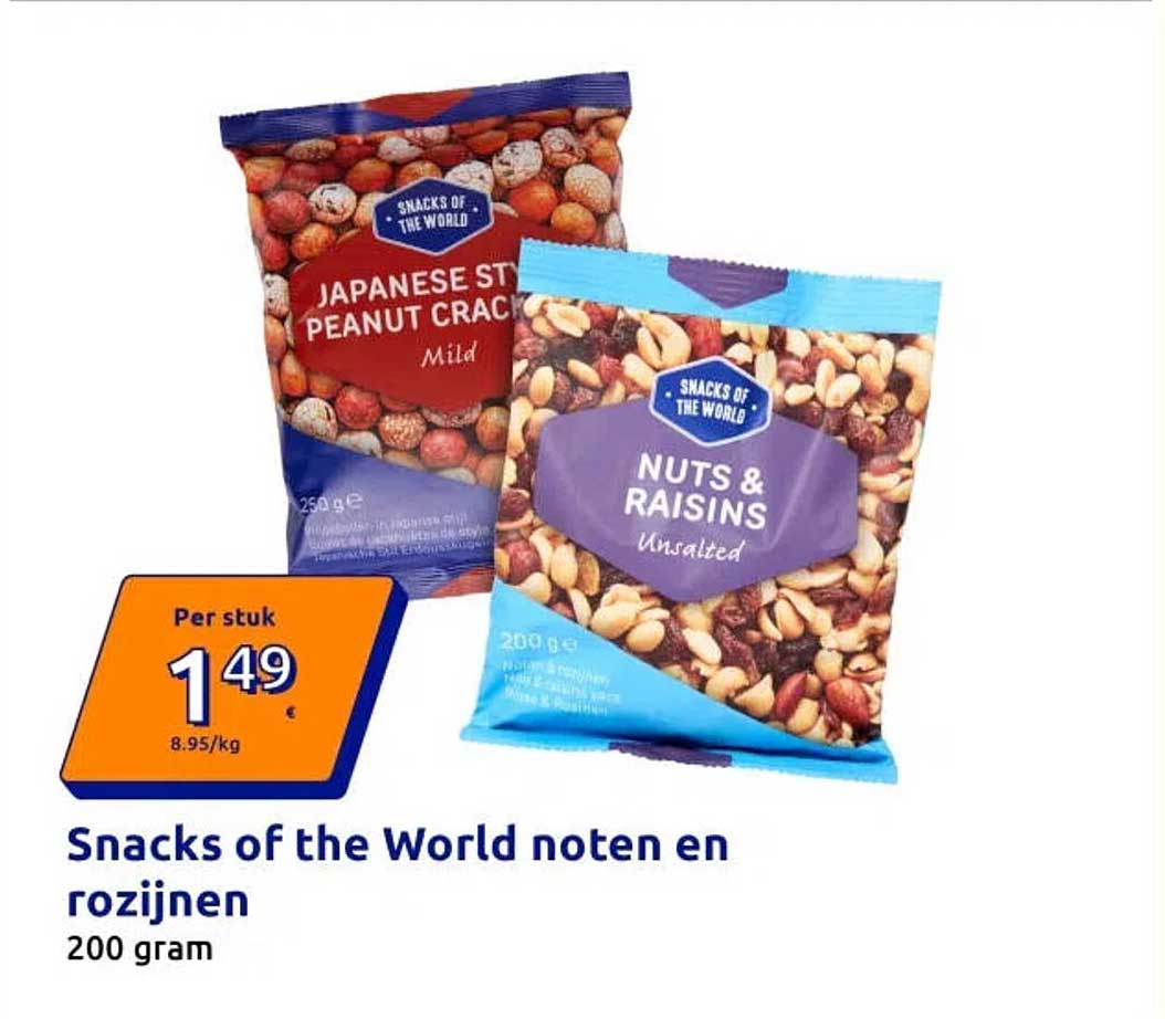 Snacks of the World noten en rozijnen 200 gram