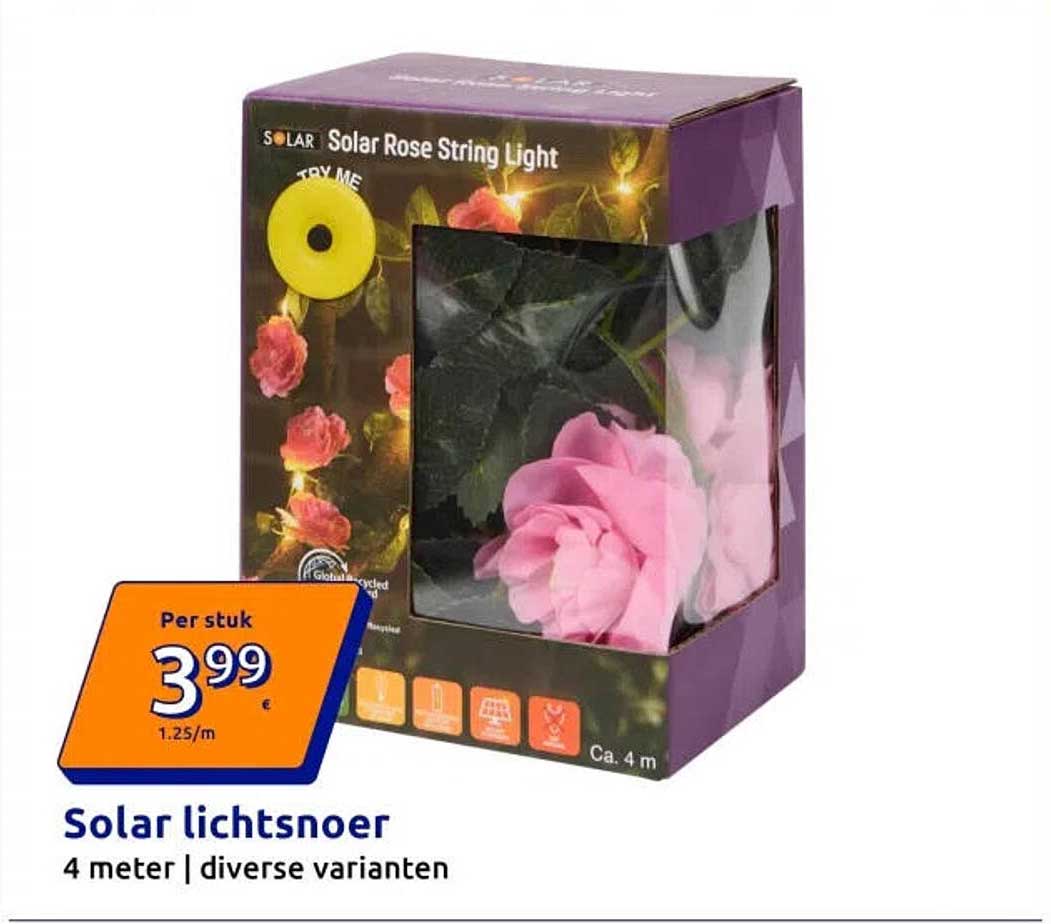 Solar lichtsnoer 4 meter | diverse varianten