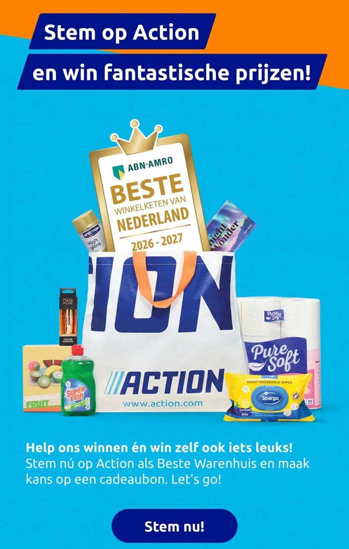 Stem op Action en win fantastische prijzen!