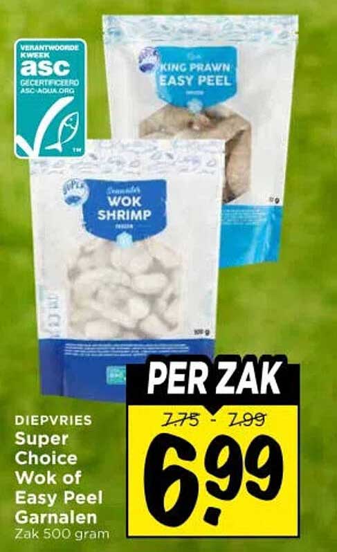 Super Choice Wok of Easy Peel Garnalen per zak