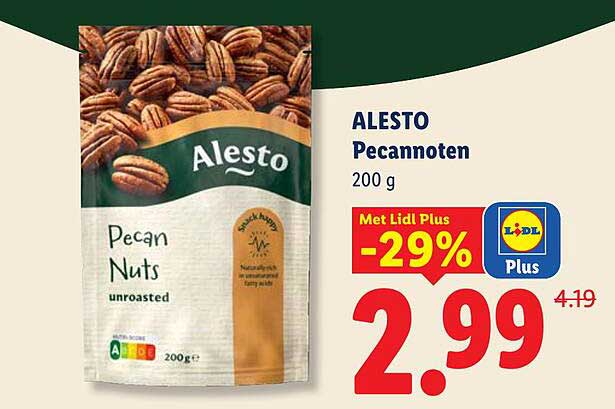ALESTO Pecannoten 200 g Met Lidl Plus -29%