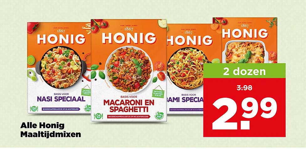 Alle Honig Maaltijdmixen 2 dozen