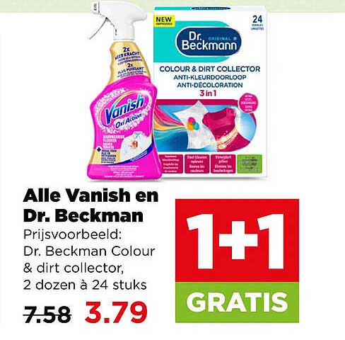 Alle Vanish en Dr. Beckman 1+1 GRATIS