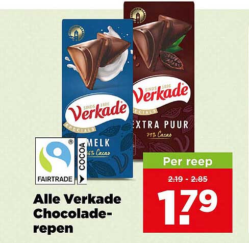 Alle Verkade Chocolade-repen