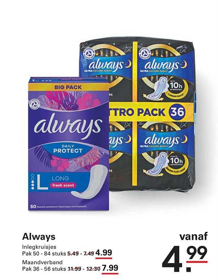 Always Inlegkruisjes / Maandverband