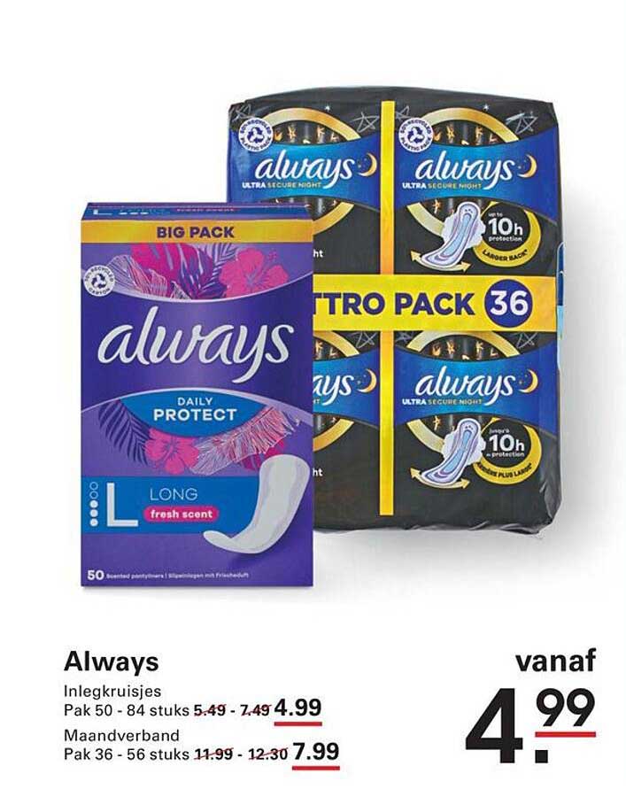 Always Inlegkruisjes - Vanaf