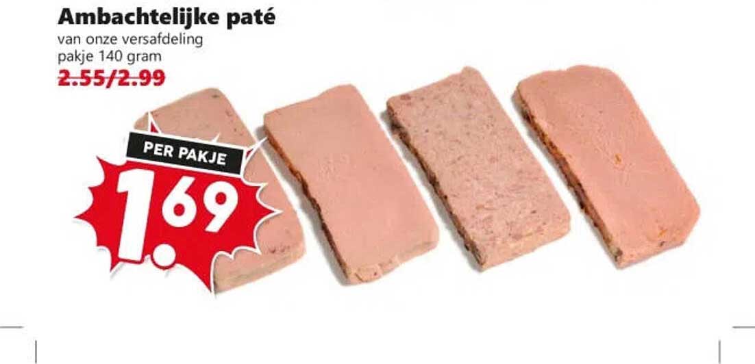 Ambachtelijke paté van onze versafdeling pakje 140 gram
