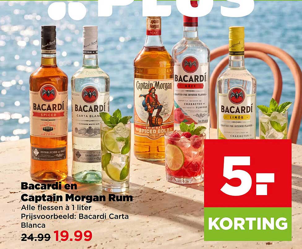 Bacardi en Captain Morgan Rum