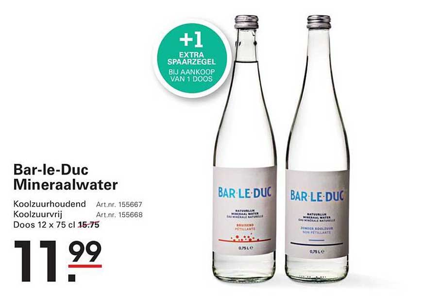Bar-le-Duc Mineraalwater +1 EXTRA SPAARZEGEL BIJ AANKOOP VAN 1 DOOS