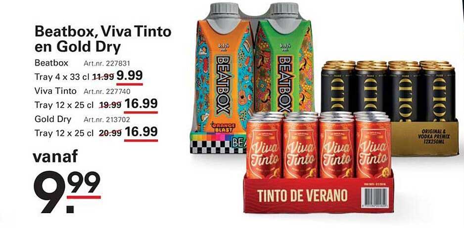 Beatbox, Viva Tinto en Gold Dry