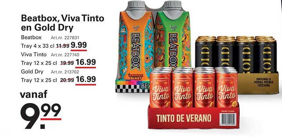 Beatbox, Viva Tinto en Gold Dry