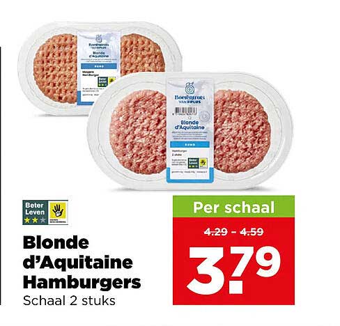 Blonde d’Aquitaine Hamburgers Schaal 2 stuks