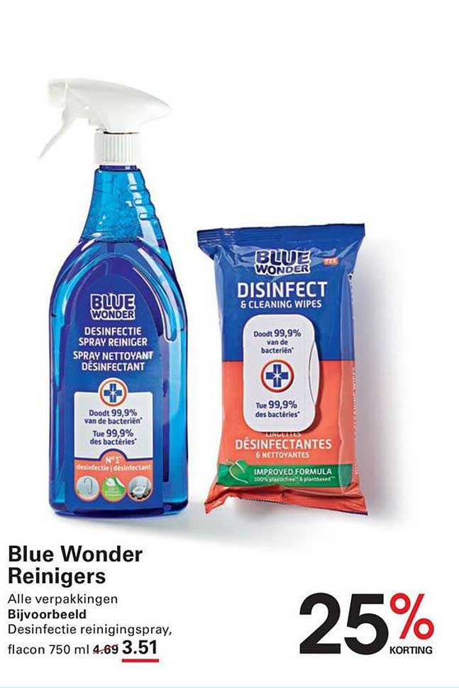 Blue Wonder Reinigers 25% korting