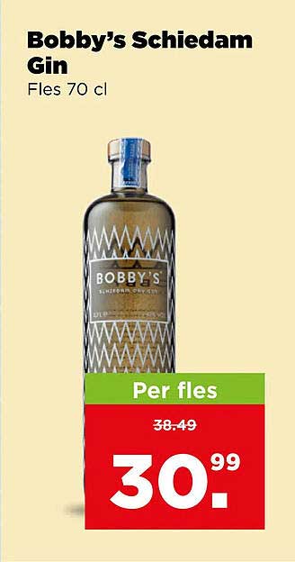 Bobby's Schiedam Gin Fles 70 cl