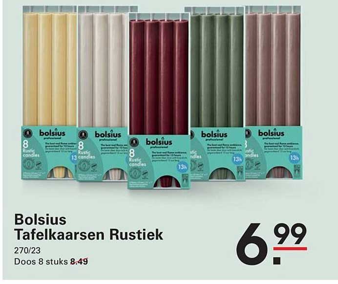 Bolsius Tafelkaarsen Rustiek