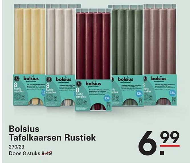 Bolsius Tafelkaarsen Rustiek