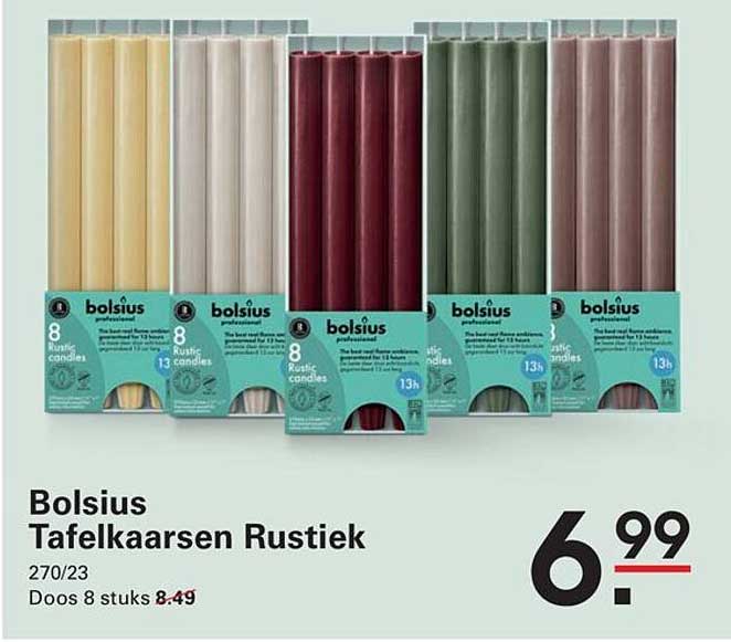 Bolsius Tafelkaarsen Rustiek