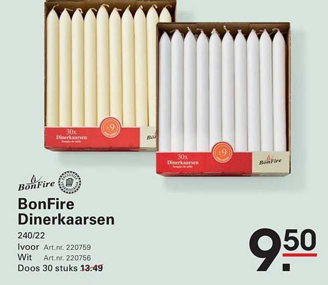BonFire Dinerkaarsen