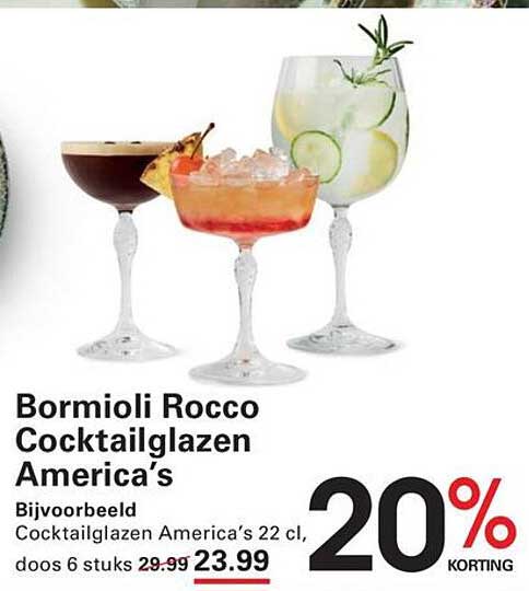 Bormioli Rocco Cocktailglazen America’s 20% KORTING