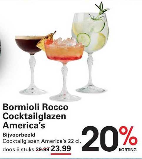 Bormioli Rocco Cocktailglazen America’s 20% korting