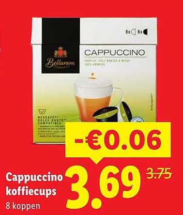 Cappuccino koffiecups 8 koppen