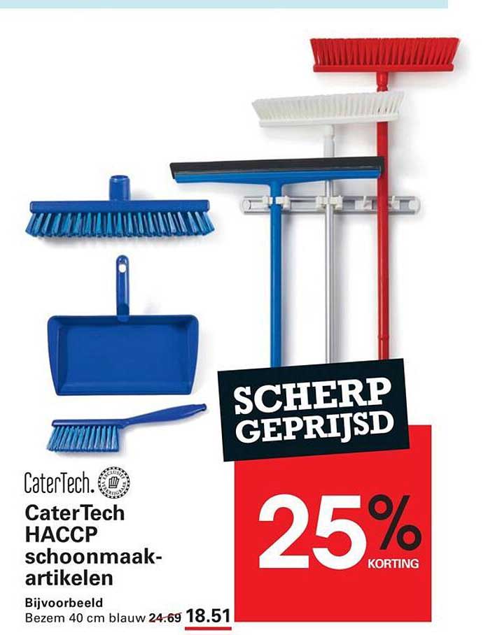 CaterTech HACCP schoonmaakartikelen 25% korting