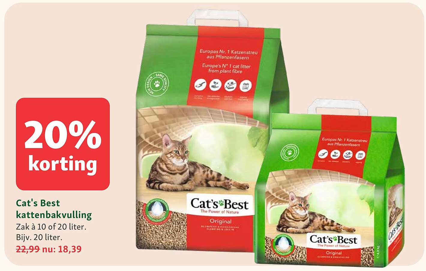 Cat's Best kattenbakvulling 20% korting