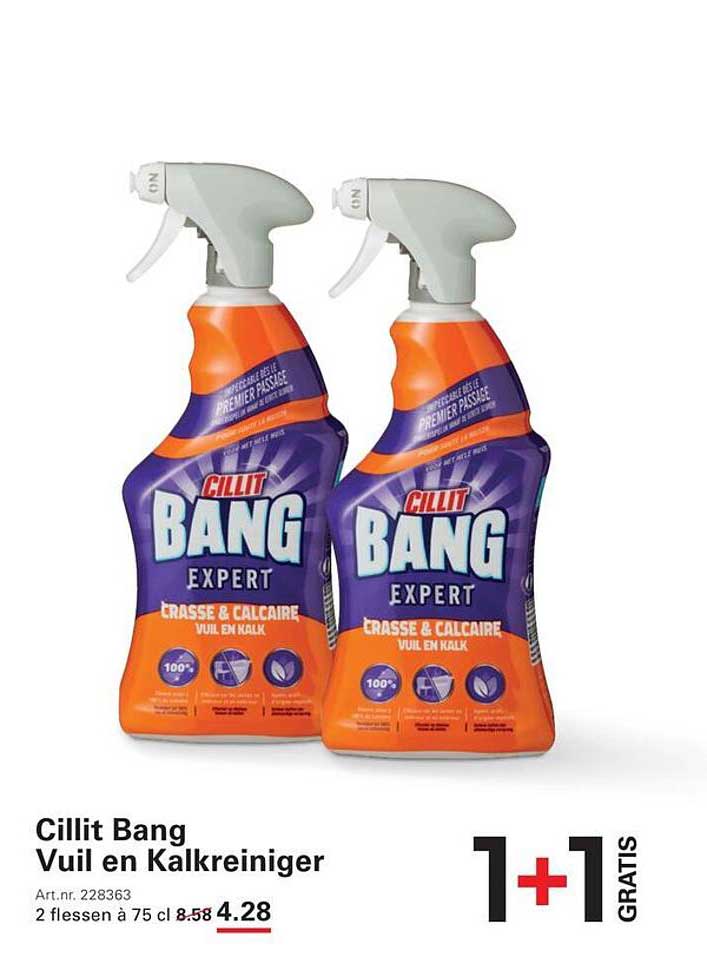 Cillit Bang Vuil en Kalkreiniger 1+1 gratis