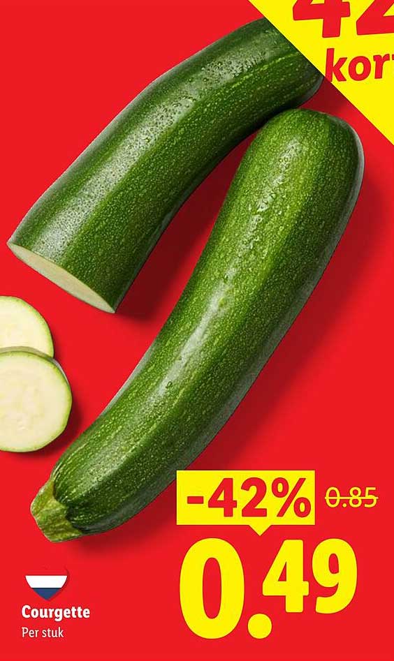 Courgette Per stuk -42%